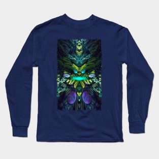 Fractal Fly - Fractal Manipulation - Visionary Art - Manafold Art Long Sleeve T-Shirt